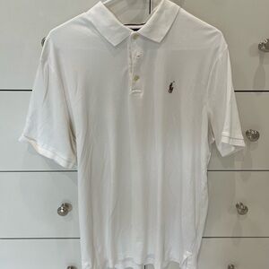 Ralph Lauren White Polo Shirt Classic Knit Design